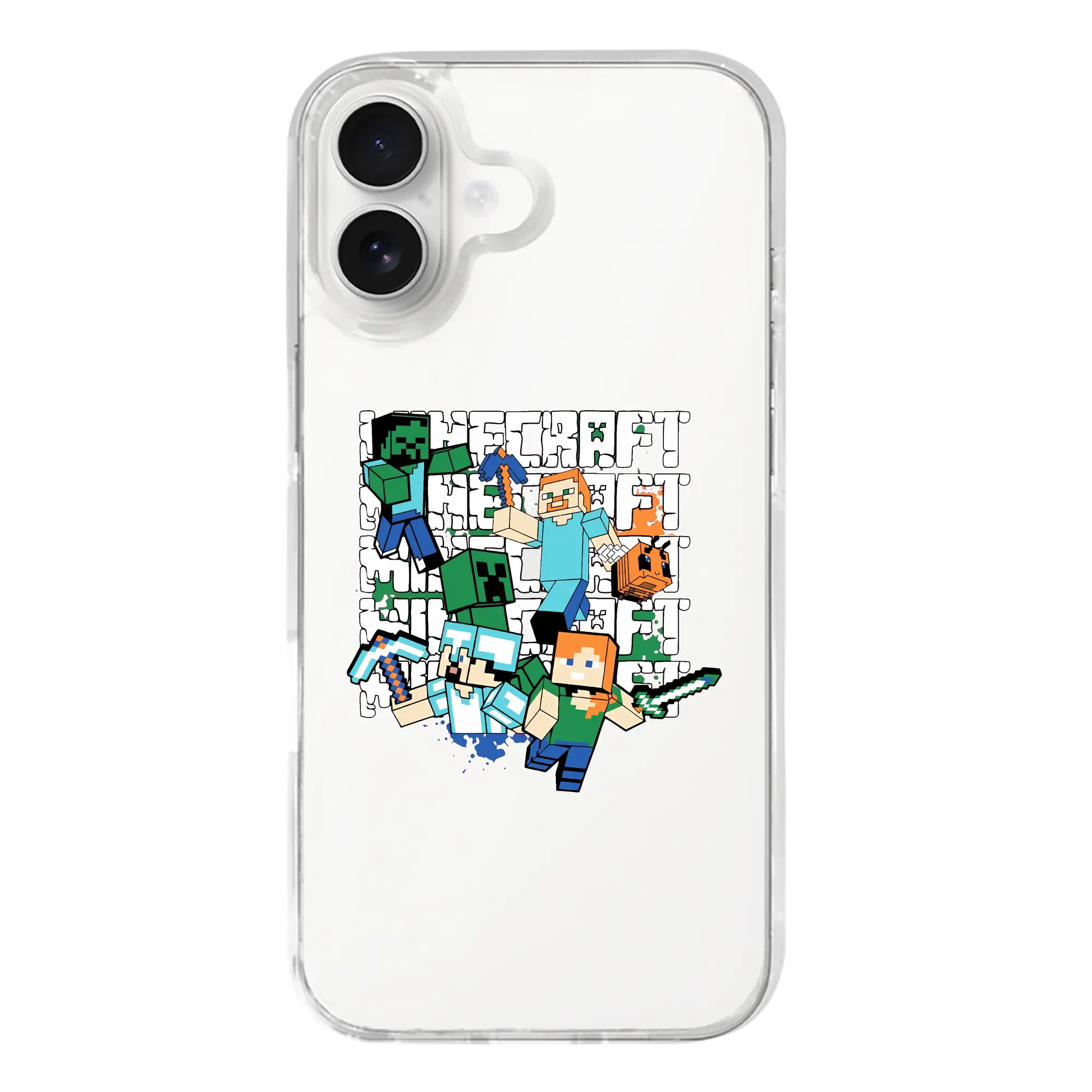 マイクラ グッズ  マイクラ - iPhone 17シリーズ 透明スマホケース – 薄型・耐衝撃・精密フィット保護カバー